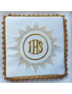 IHS ecru embroidered chalice pall (4)