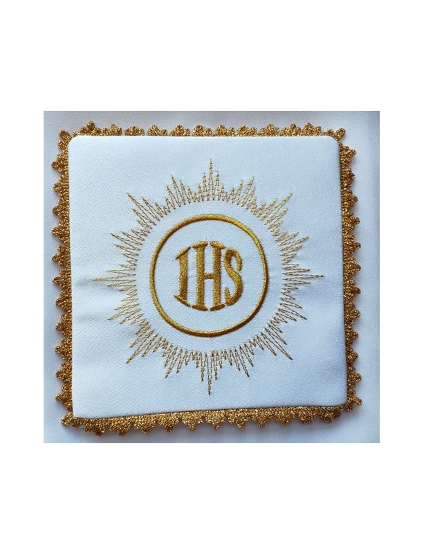 Pale brodé IHS écru