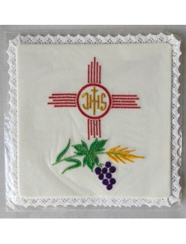 Kelihova tančica z vezom naravna - IHS
