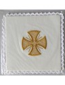 Chalice pall embroidered ecru - Cross