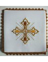 Chalice pall embroidered gold cross (24)