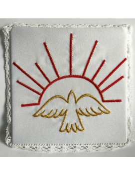 Chalice pall embroidered Holy Spirit (29)