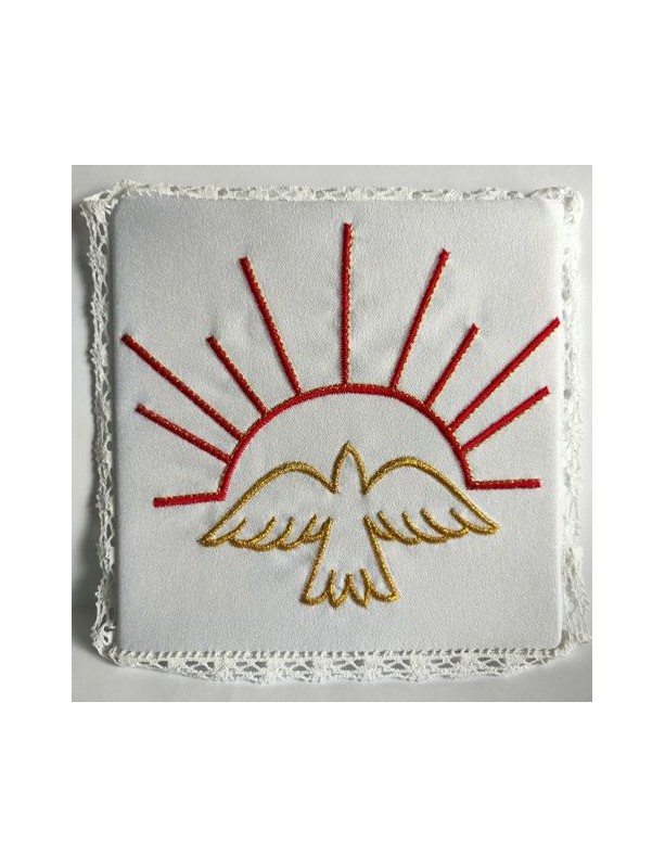 Chalice pall embroidered Holy Spirit (29)