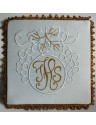 Chalice pall embroidered gold IHS, grapes (31)