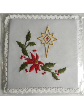 Chalice pall embroidered star of Bethlehem (36).