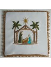 Chalice pall embroidered Christmas symbol - Holy Family (37).