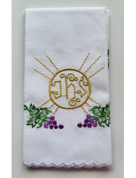 IHS embroidered purificator - 100% cotton (2)