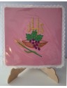 IHS embroidered pink chalice pall (3)