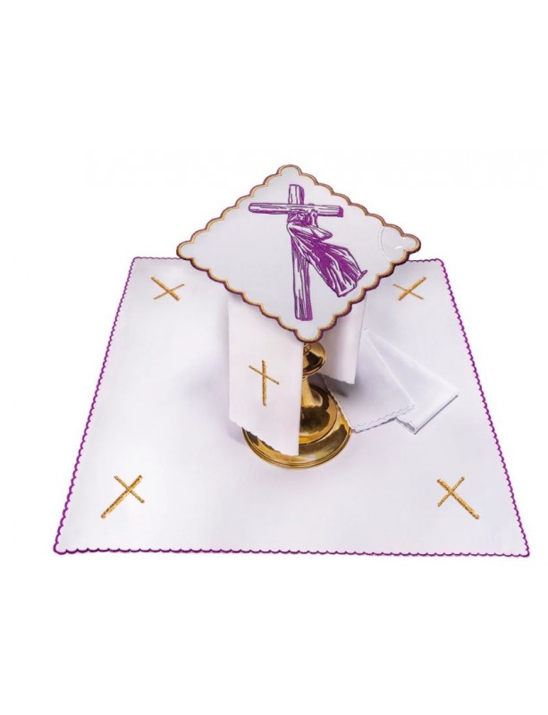 Juego de lino para cáliz bordado - Señor Jesús
