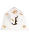 Chalice linen set, embroidered - Crowned hearts (2)