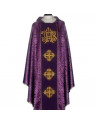 Damask Chasuble with Gold Embroidered Motifs