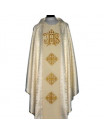 Damask Chasuble with Gold Embroidered Motifs