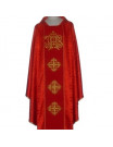 Damask Chasuble with Gold Embroidered Motifs