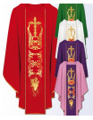 Chasuble with Gold Cross, Grapevine, and Wheat Embroidery
