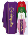 Chasuble with Crown of Thorns Cross and Wheat Design