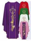 Chasuble with Crown of Thorns Cross and Wheat Design