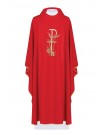 Embroidered chasuble with decorative embroidery - red (H9)