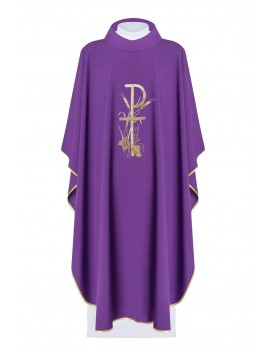 Casula bordada com bordado decorativo - roxo