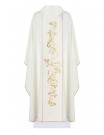 Embroidered chasuble with IHS symbol - ecru (H10)