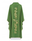 Embroidered chasuble with IHS symbol - green (H10)