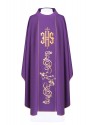 Chasuble embroidered with IHS symbol - purple (H10)