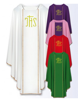 Chasuble with IHS embroidered belt