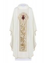 Embroidered chasuble Heart of Jesus - ecru (H16)