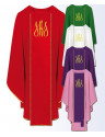 Chasuble avec ceinture brodée IHS