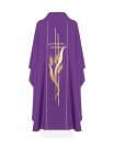 Chasuble embroidered Cross and ears - purple (H20)
