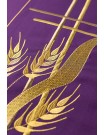 Chasuble embroidered Cross and ears - purple (H20)