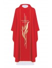 Chasuble embroidered Cross and ears - red (H21)