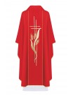 Chasuble embroidered Cross and ears - red (H21)