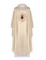 Embroidered chasuble Heart of Jesus and Chalice - gold (H27)