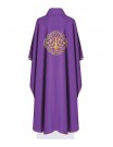 Embroidered chasuble with IHS and PAX - purple (H32)