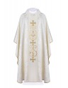 Embroidered chasuble with IHS and PAX - ecru (H33)