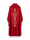 Embroidered chasuble with IHS and PAX - red (H35)