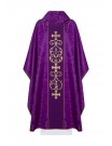 Embroidered chasuble with IHS and PAX - purple (H36)
