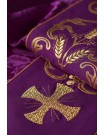 Embroidered chasuble with IHS and PAX - purple (H36)