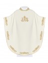 IHS embroidered chasuble - ecru (H38)