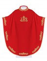 IHS embroidered chasuble - red (H40)
