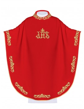 Casula bordada IHS - vermelho