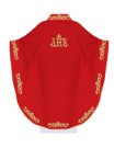 IHS embroidered chasuble - red (H40)
