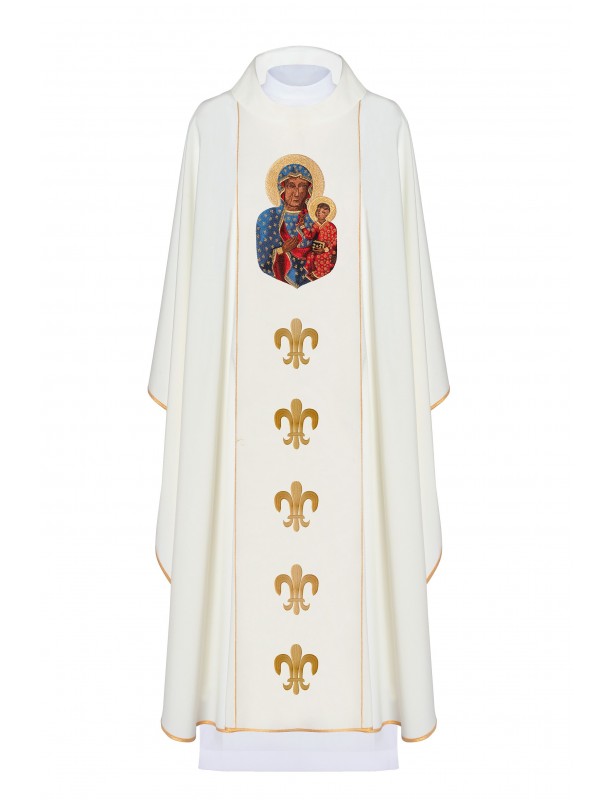 Messgewand Bildnis der Muttergottes von Tschenstochau - ecru (H45)