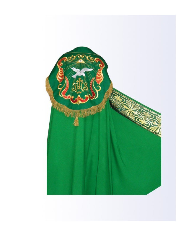Chape verte IHS + étole