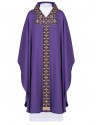 Embroidered chasuble with decorative stones - purple (H50)
