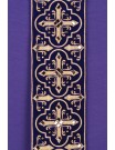 Embroidered chasuble with decorative stones - purple (H50)