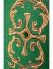 Chasuble richly embroidered, decorative stones - green (H62)