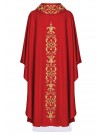 Chasuble richly embroidered, decorative stones - red (H63)
