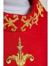 Chasuble richly embroidered, decorative stones - red (H63)