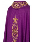 Chasuble richly embroidered, decorative stones - purple (H64)